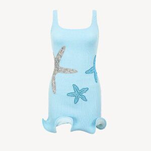 Blue Starfish Mini Dress